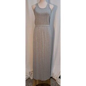J.Crew Size XS Gray Heather Sleeveless Maxi Tank Dress Racerback Side Slits